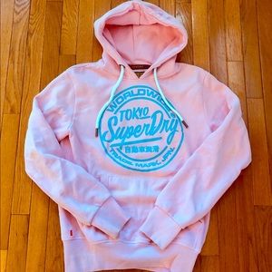 superdry pink hoodie mens